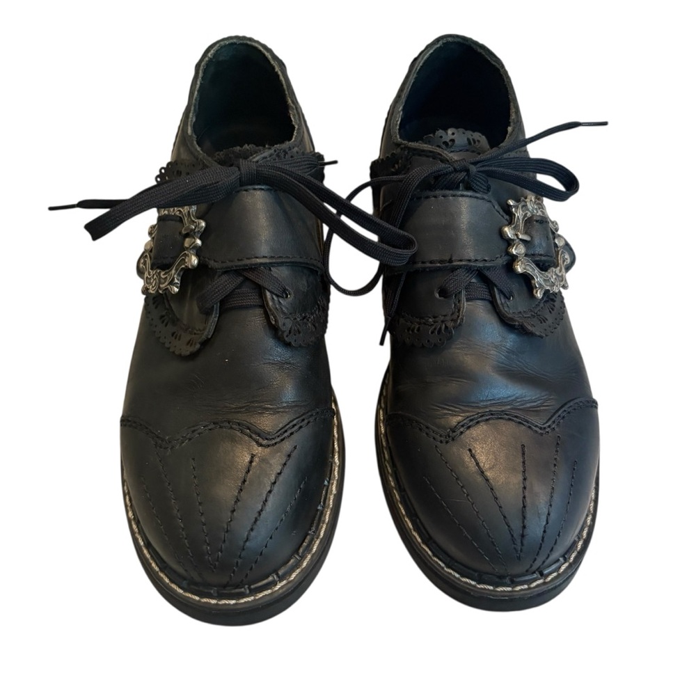 John Fluevog Discontinued 7TH Heaven Capellan Buckled Derby Shoe, Sz 6